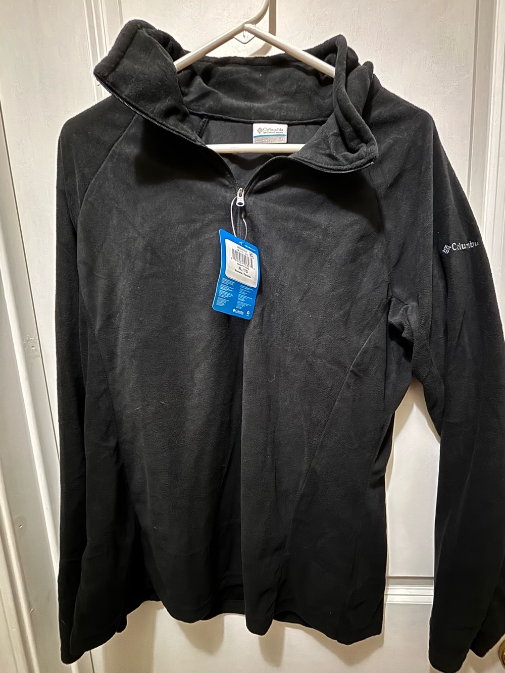 Columbia Black Quarter-Zip Fleece Hoodie